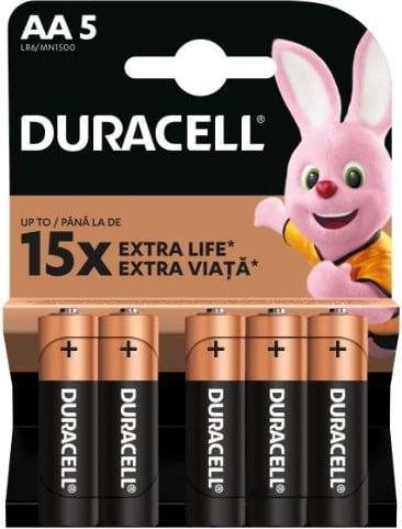 Duracell BATTERIES DURACELL AA 5 PCE