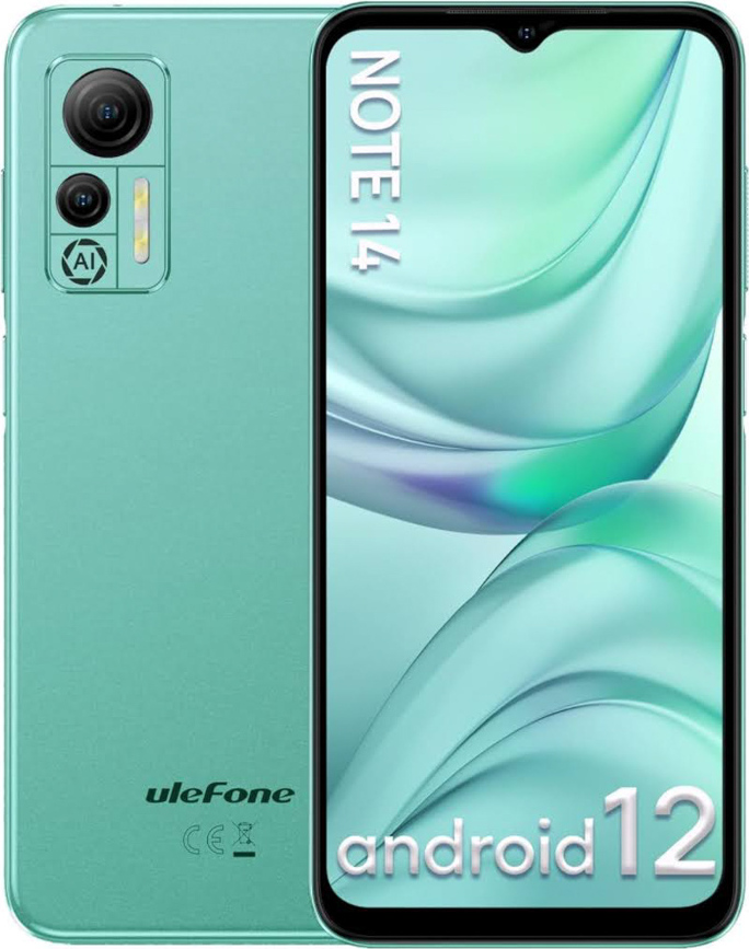 Ulefone Note 14, 16,6 cm (6.52"), 4 GB, 64 GB, 13 MP, Android 12, Zelená