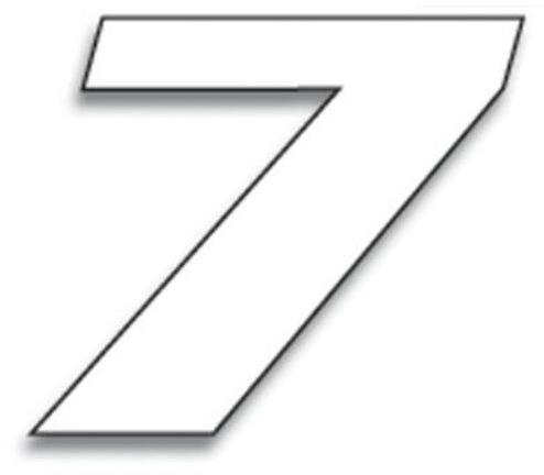 Blackbird Rennnummern Weiss 7