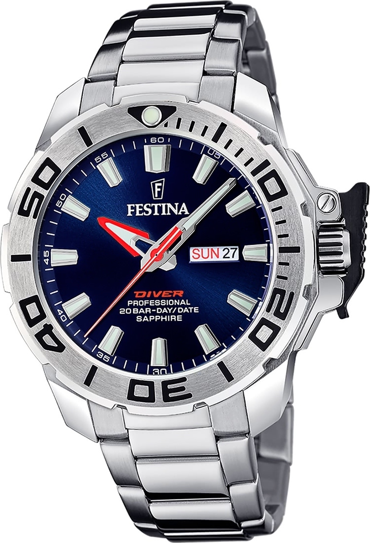 Festina pánske hodinky z ušľachtilej ocele strieborné Festina The Originals náramkové hodinky D2UF20665/1
