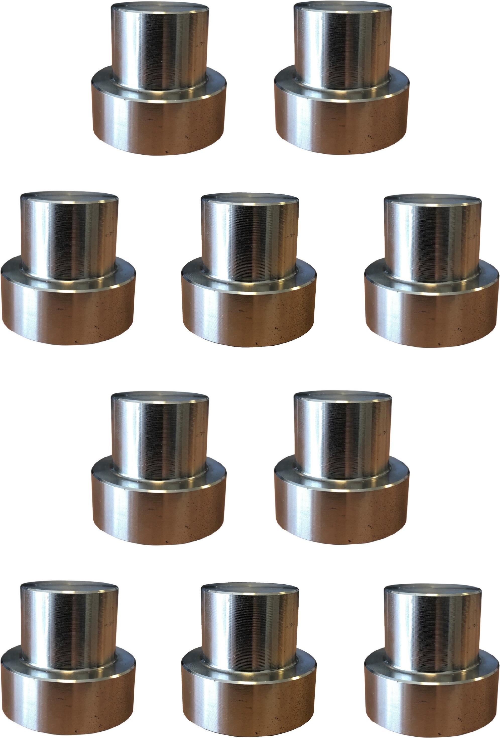 SRM Design 10x Spannbolzen 28mm Ø Schweißtisch Lochtisch Lochplatte Spannhilfe Bolzen