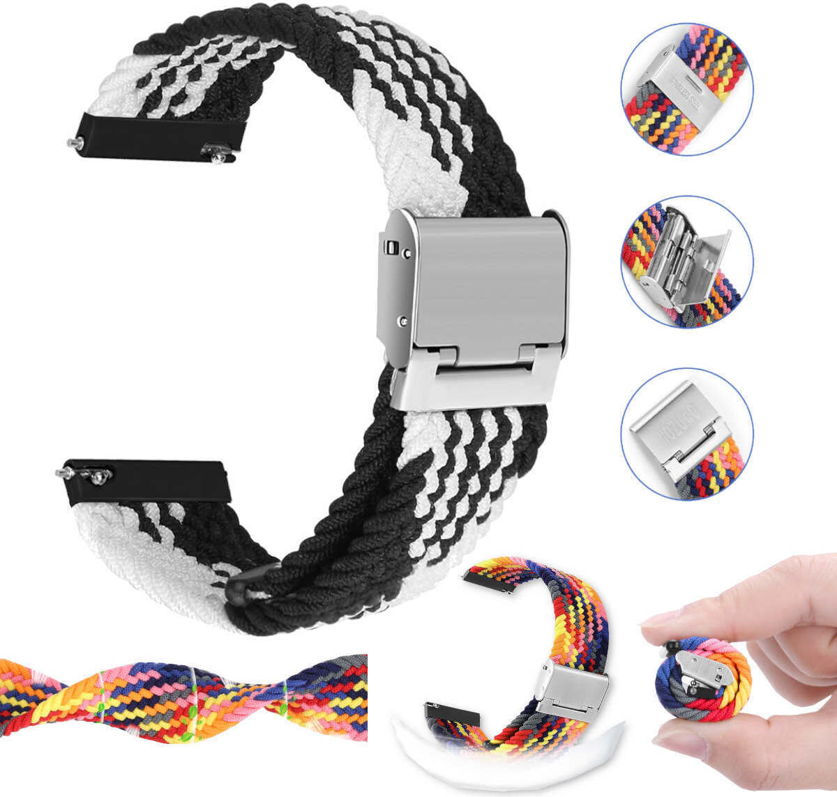 Pre Samsung Galaxy Watch FE 6 5 4 Normal Pro Classic Nylon Armband