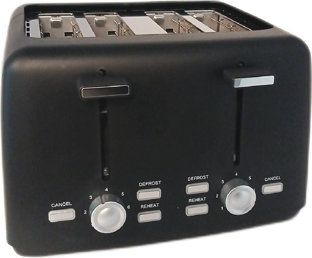 AmazonBasics Toaster 4Scheiben 7Bräunungsstufen Herausnehmbarer Toasters Küchengerät