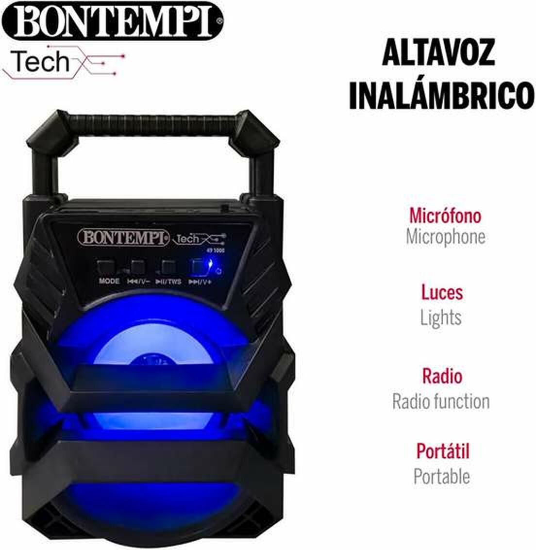 Bluetooth Lautsprecher mit Karaoke Mikrofon Colorbaby 47891