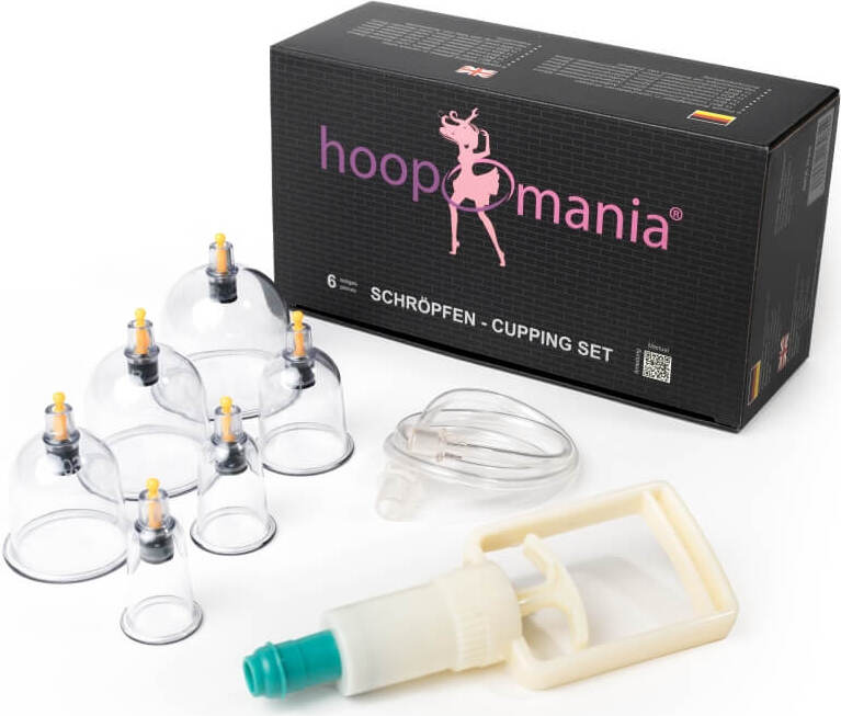 Hoopomania Schröpfen Set 6-teilig mit Schröpfgläser