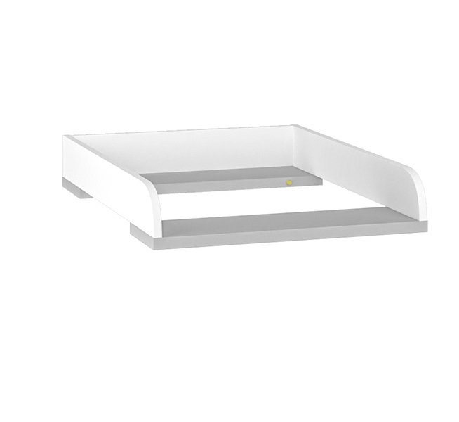 VENETI Wickeltisch BENGAL - weiß/silbergrau 046-35-00028