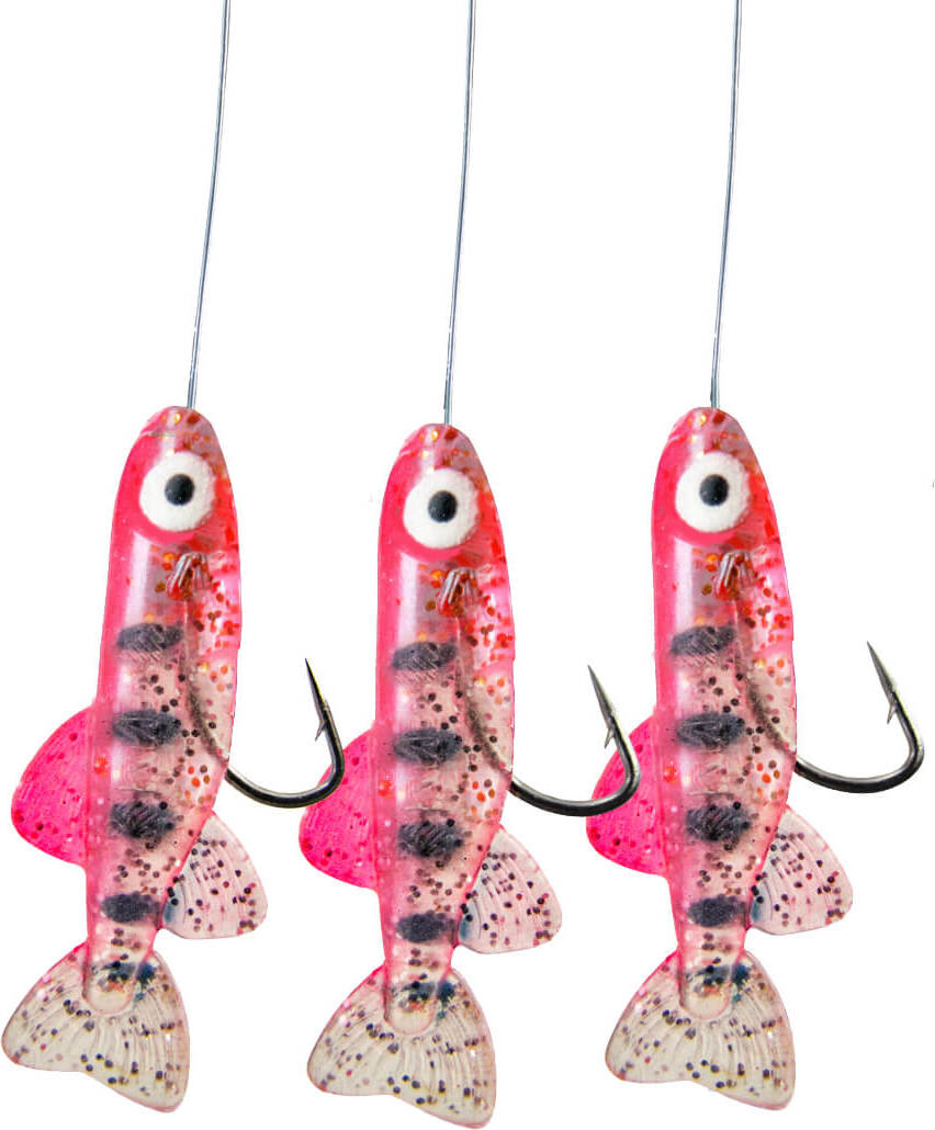 Jenzi Hegenen Haken mit Fishlis am System komplett montiert Rosa JE-57XX-004