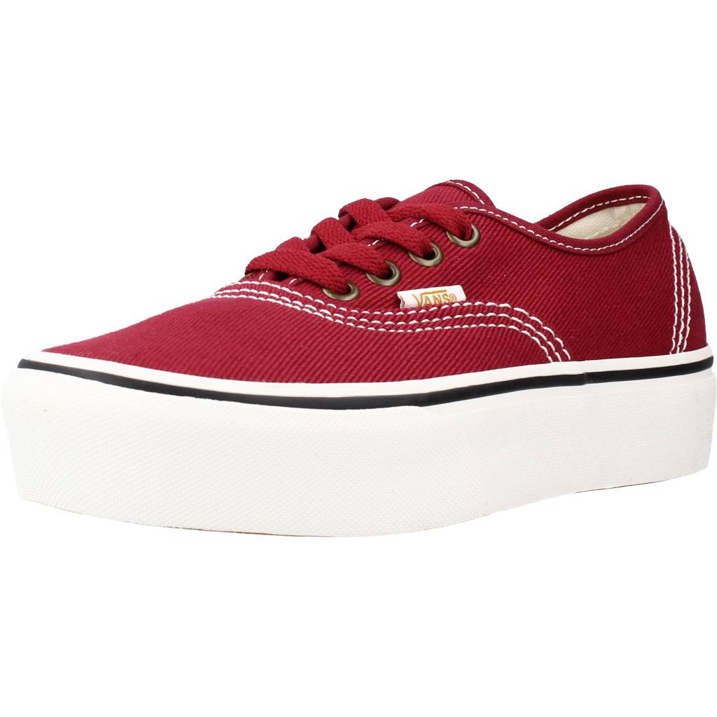 all red platform vans
