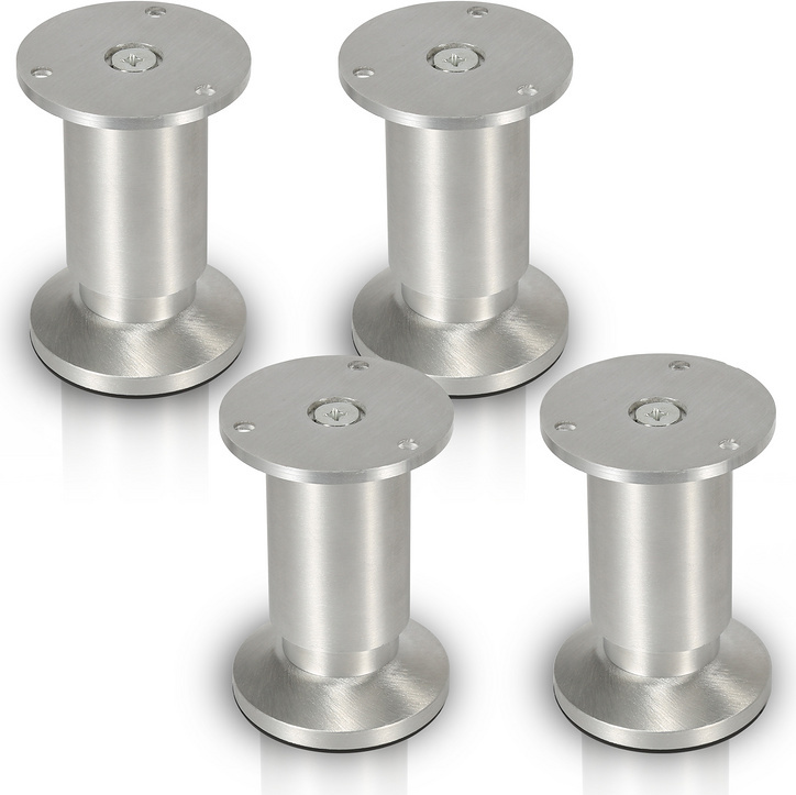 Jopassy 4X Piedini per Mobili Regolabili in Alluminio 100mm Jopassy 4X Piedini per Mobili Regolabili in Alluminio 100mm