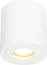 QAZQA - Modern Modernes Bad I Badezimmer vor Ort weiß rund IP44 - Capa - Aluminium Zylinder - LED geeignet GU10 102872