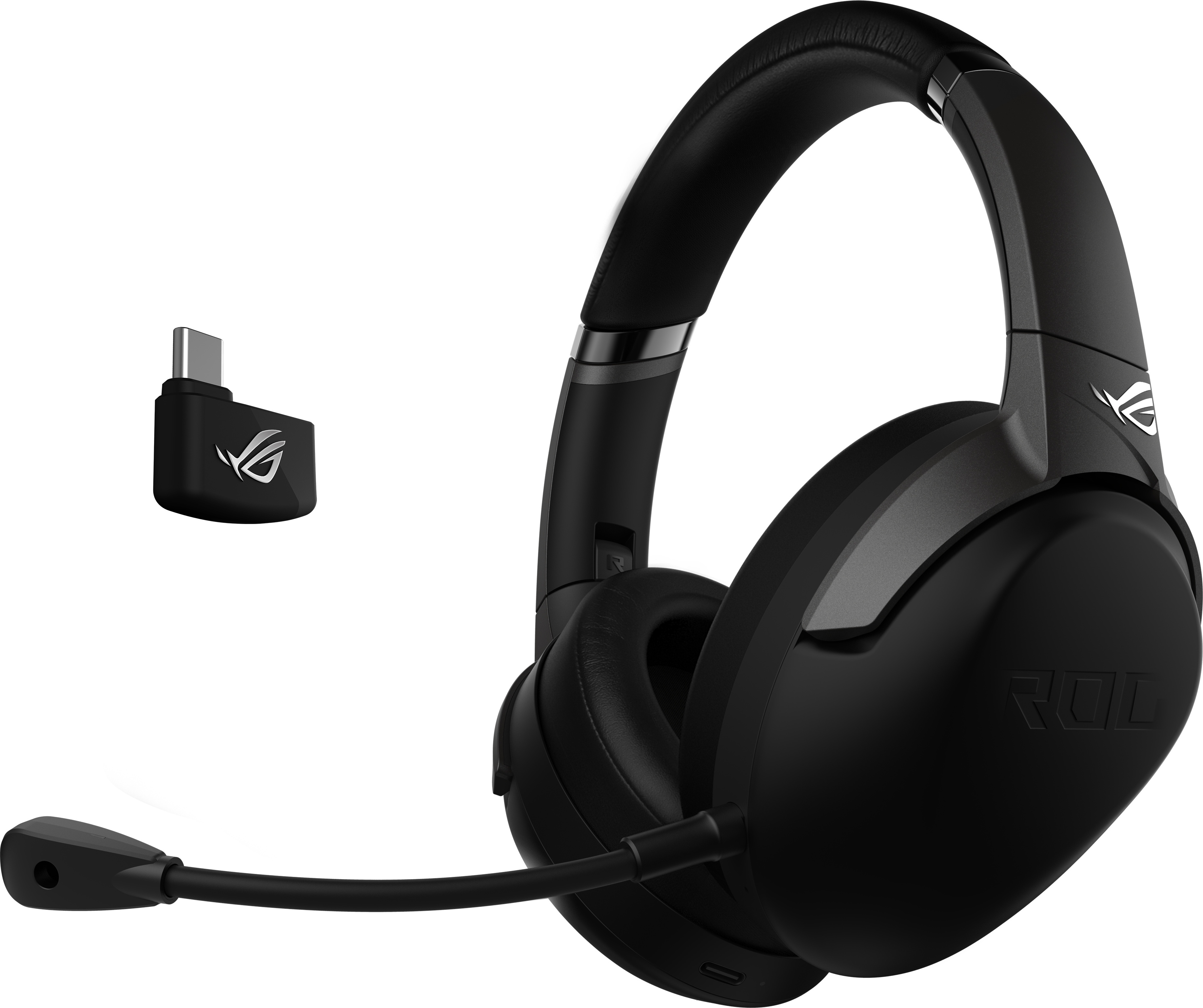 ASUS ROG Strix Go 2.4 Gaming Headset (kabellos, 2,4 GHz, AI-Noise-Cancellation, PC, Konsole) schwarz 90YH01X1-B3UA00