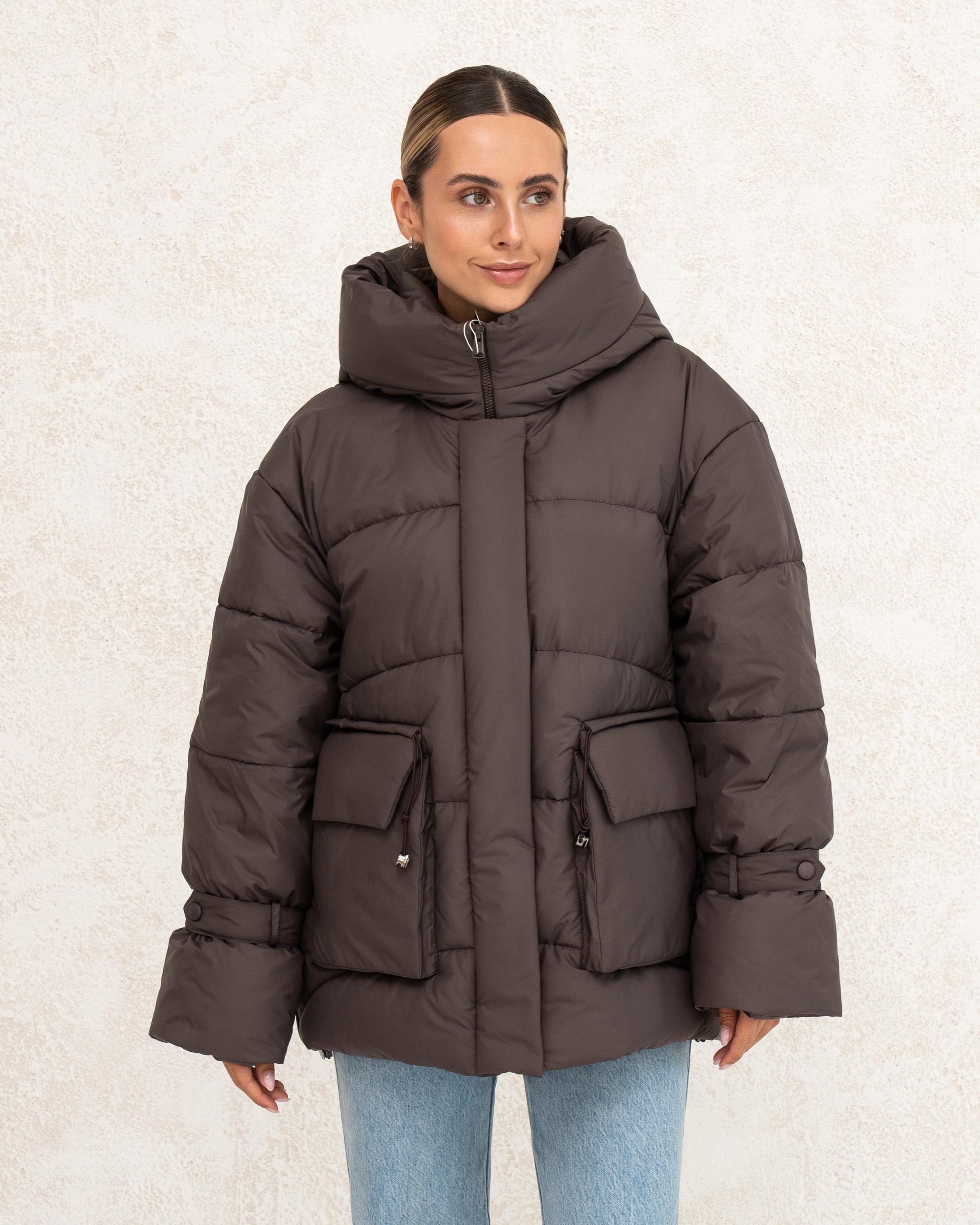 Damen-Winterjacke mit Kunstdaunen 0477 - XL Schokolade A.G.