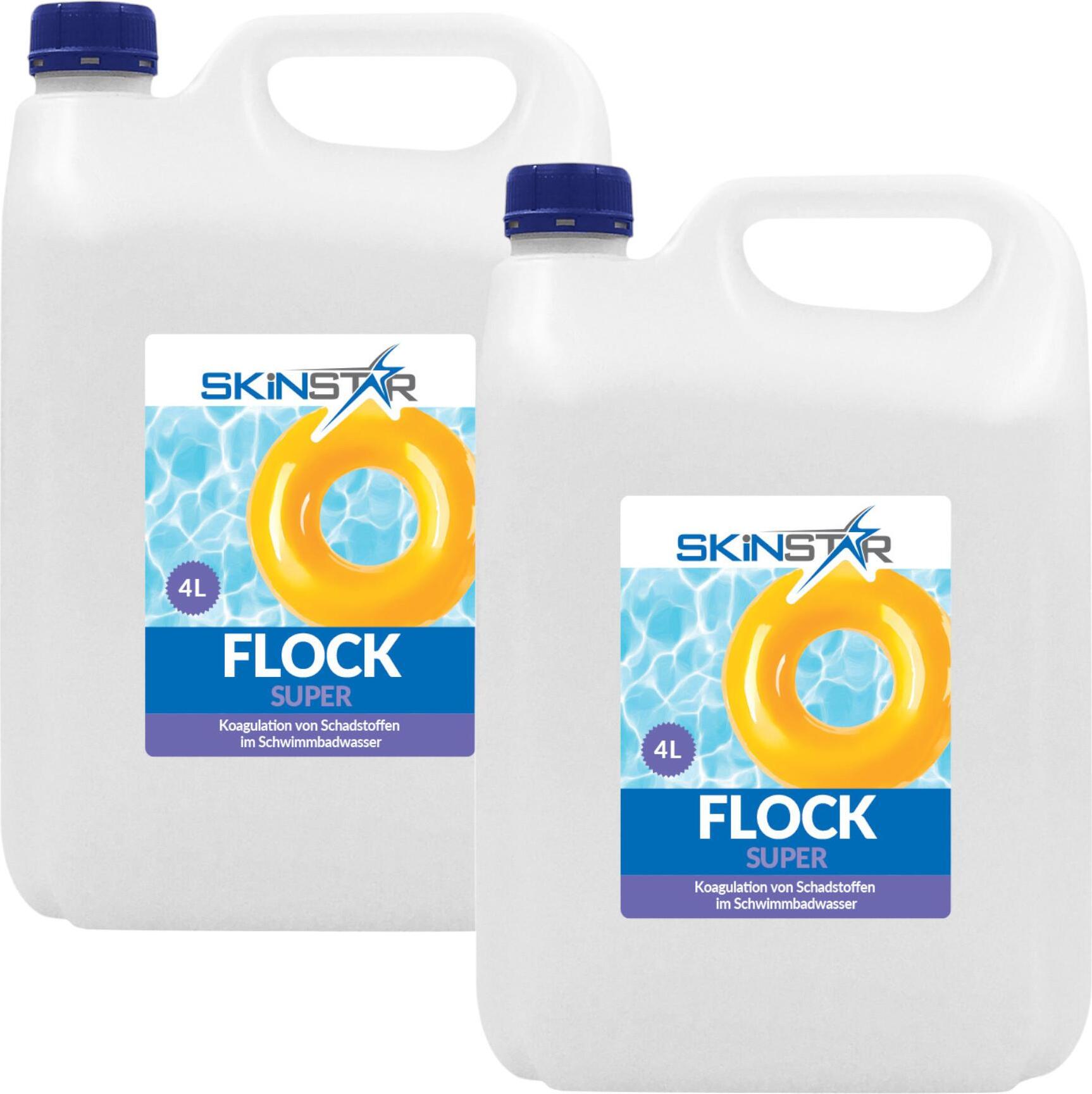 SkinStar Superflock flüssiges Pool Flockungsmittel Flockmittel Wasserpflege Koagulation - Menge: 8 L (EUR 4,50/L) SR-FLOCK