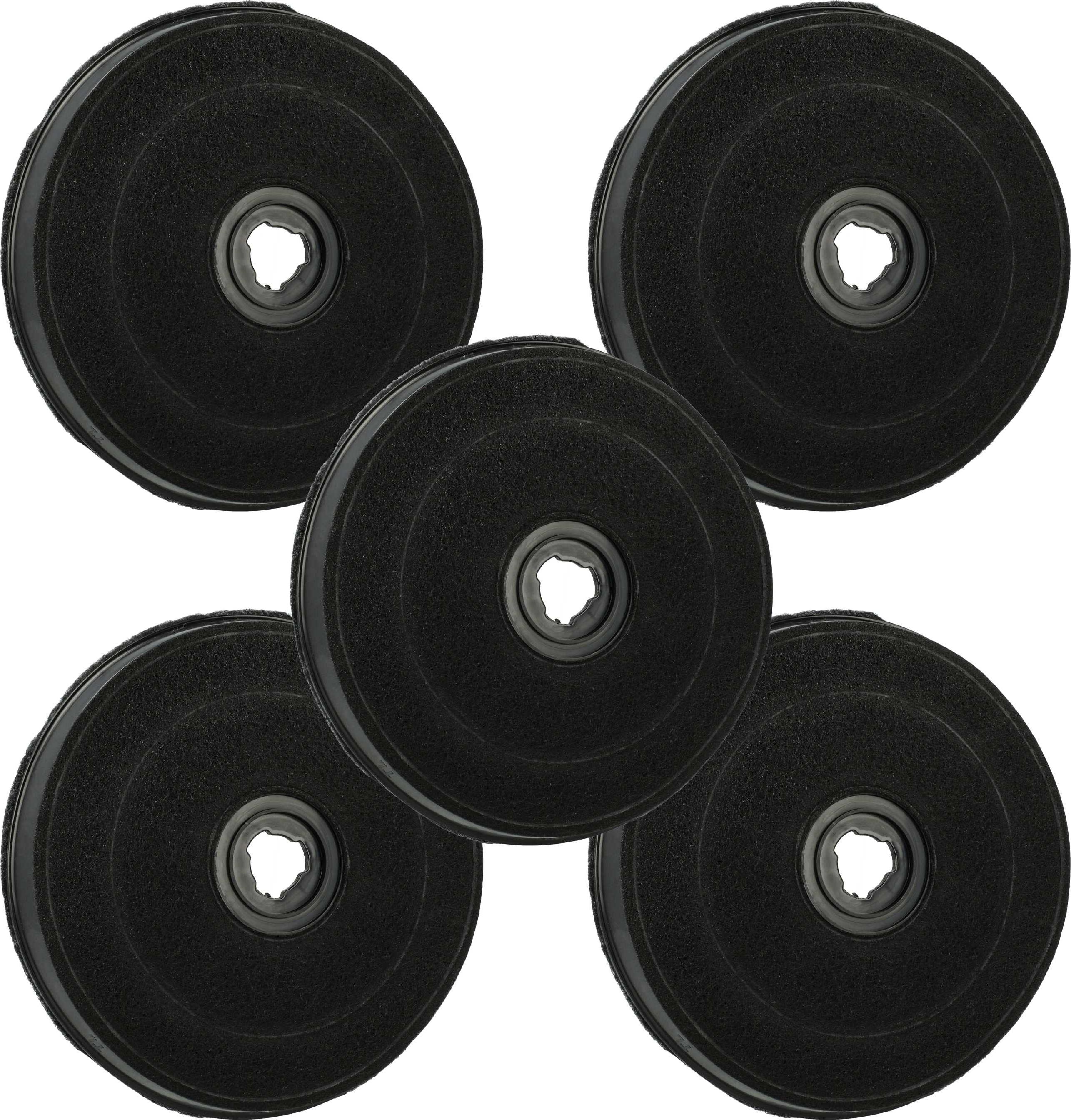 vhbw 5x Aktivkohlefilter kompatibel mit Bauknecht FAC509, TypEFF54 Dunstabzugshaube - 23 cm 183076397-15