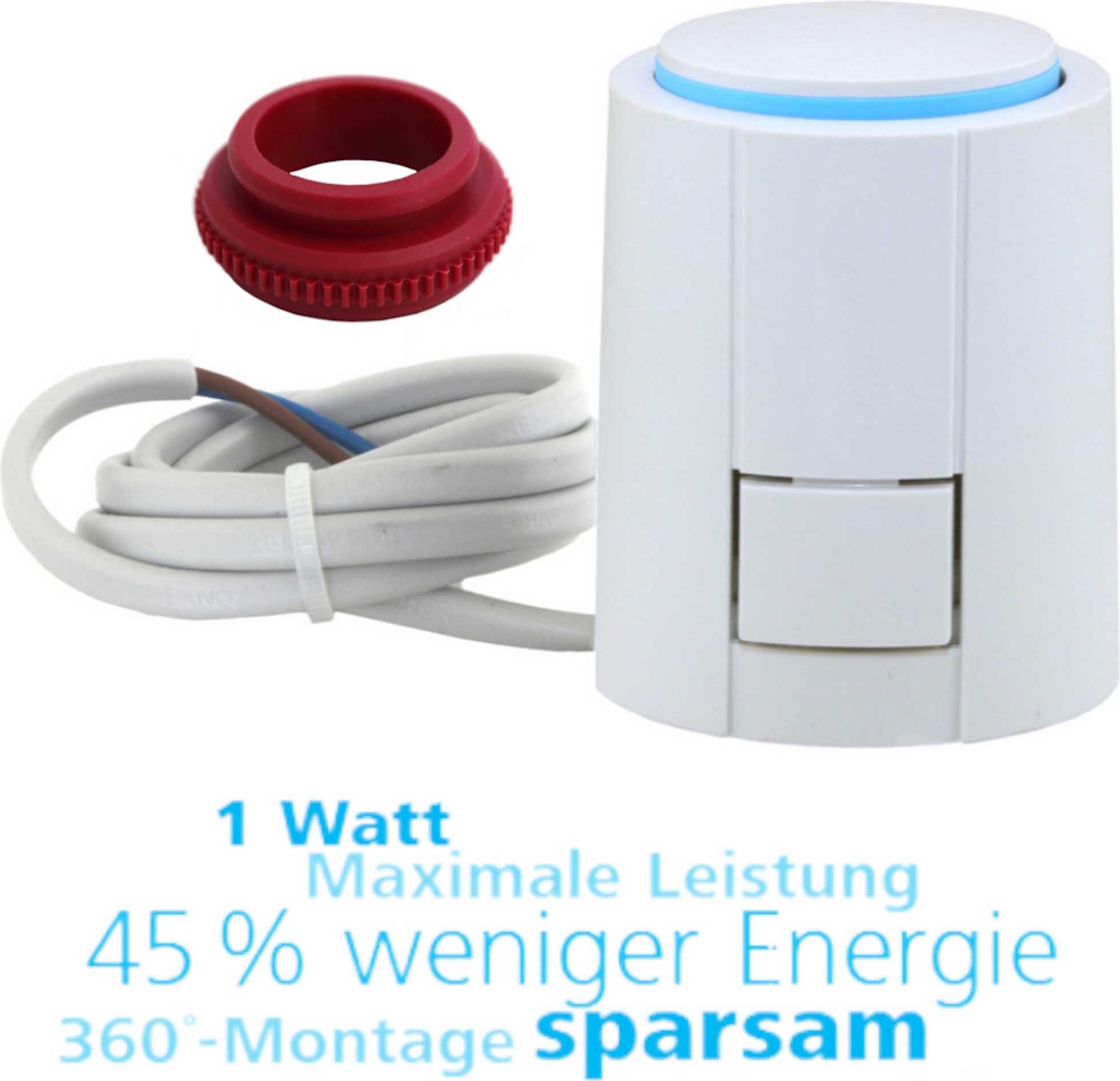 Möhlenhoff Thermoantrieb 24V NC mit VA90, Ersatz für SAS 24V NC Messingverteiler V-024NC-VA90