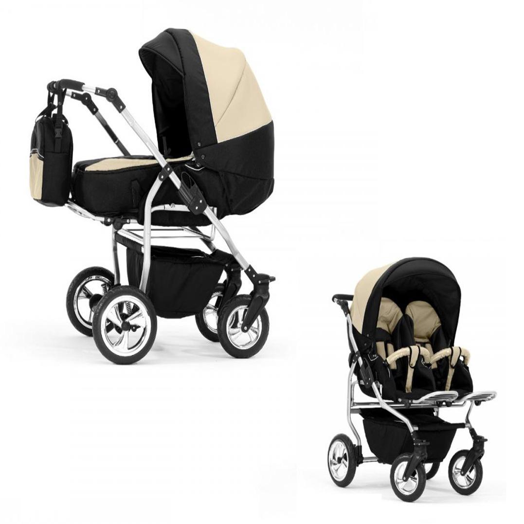 Zwillingskinderwagen 2 in 1 Duo Twin inkl. Sportsitze - 11 Teile - in 20 Farben