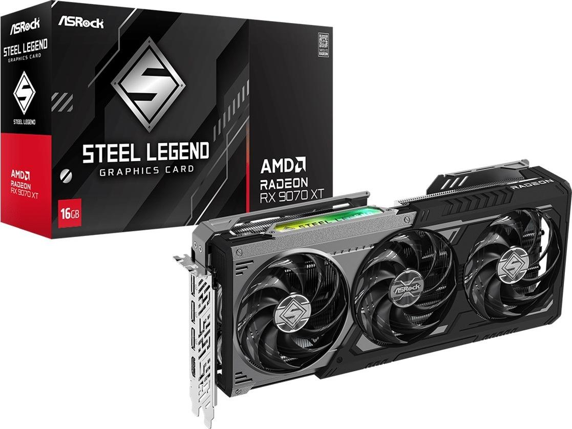 ASRock Radeon RX 9070 XT Steel Legend Dark 16GB GDDR6 90-GA5VZZ-00UANF