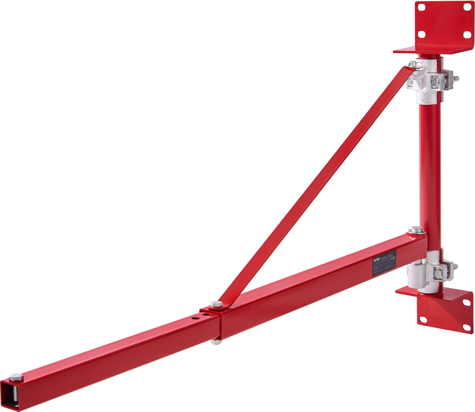 VEVOR Elektrischer Hebezeug-Stützarm 300 kg Tragkraft Hebezeughalter-Schwenkarm mit Stange Hebezeugrahmen aus Stahl, 180° schwenkbarer Gerüsthebezeug-Hebearm Windenhebezeugarm für Werkstatt Garage HST-750