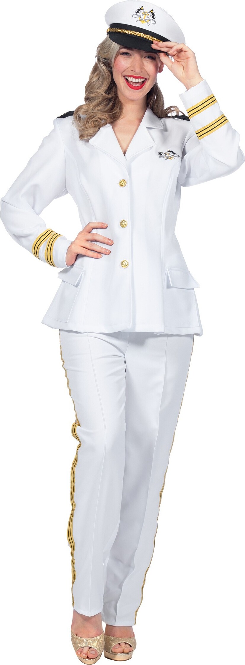 Kapitäns- & Stewardess-Kostüm-Set – Matrosen-Look Mit Hut & Sonnenbrille Für Mottopartys
