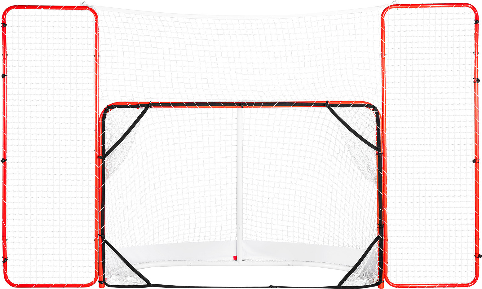 VEVOR Hockeytor Streethockeynetz mit Rücklaufsperre und Zielen, Straßenhockey-Tor Hockeynetz, 310 x 183 cm Pro Hockey-Trainingstor-Set, tragbares Indoor-Outdoor-Hockeytor mit