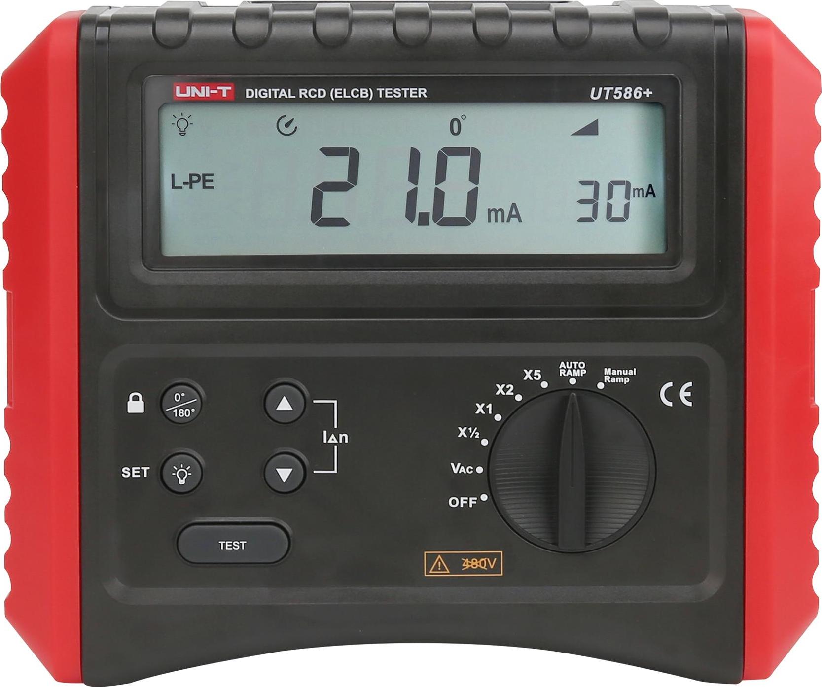 UNI-T Messgerät UT586+ für RCD-Test, Kurzschlussimpedanzmessung und Phasenreihenfolgeprüfung