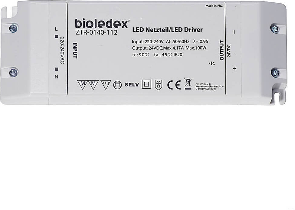 Bioledex 100W 24V DC LED Netzteil, 230VAC Wechselspannung zu 24V DC Gleichspannung ZTR-0140-112