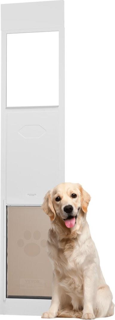 VEVOR Hundetür für Glasschiebetüren 75 7/8"-80 11/16" Höhenverstellbar XL CWM03-XL