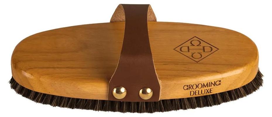 Grooming Deluxe Overall Brush Medium mit Pferdehaar, Farbe:brown GRO-82205-05