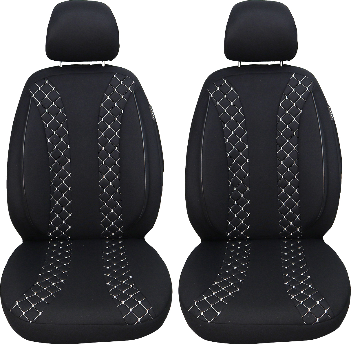 BREMER SITZBEZÜGE Schonbezüge Sitzbezüge für Land Rover Discovery 4 Bj 2009-17 in Schwarz/Weiße Naht N308