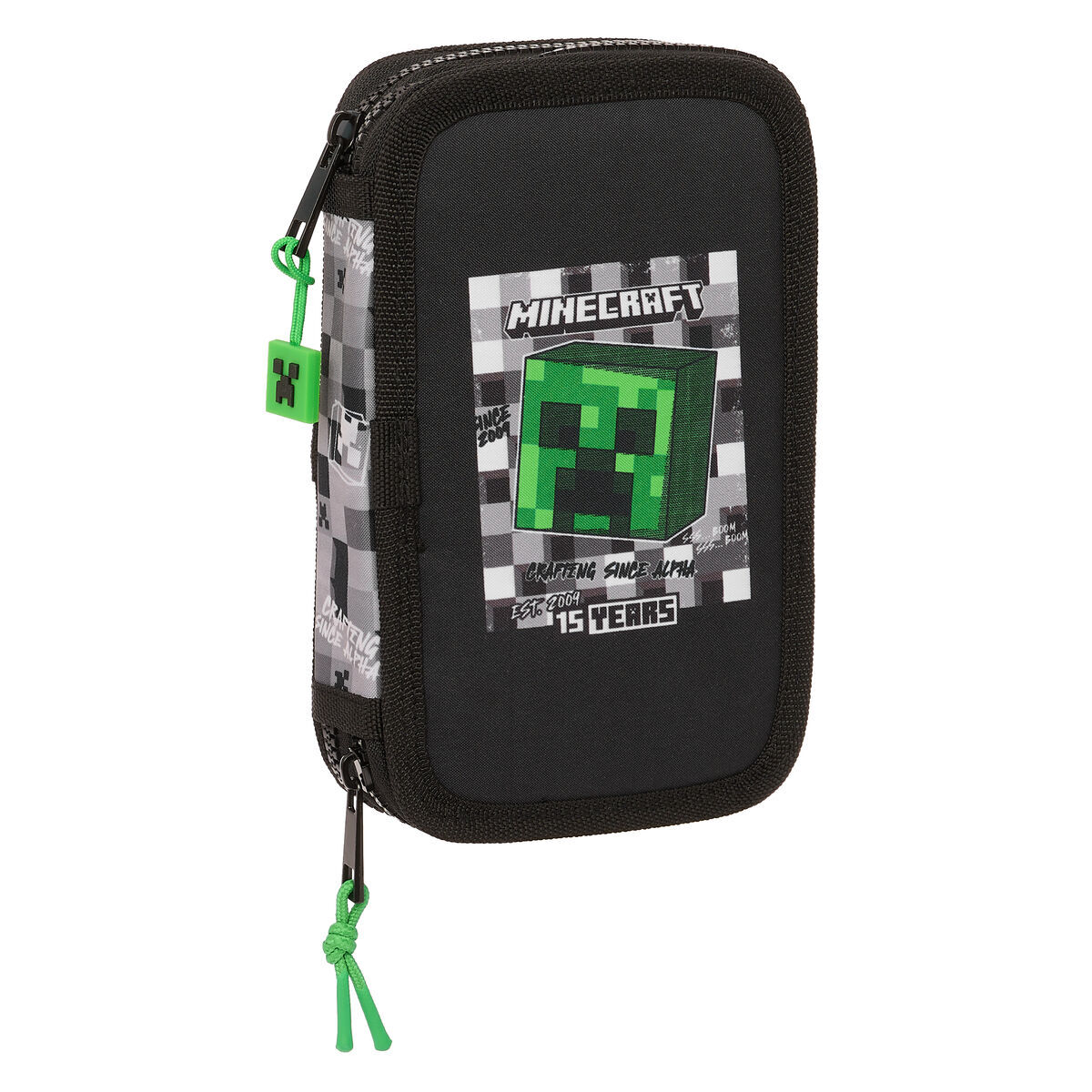 Piórnik podwójny Minecraft czarny zielony | Kaufland.pl