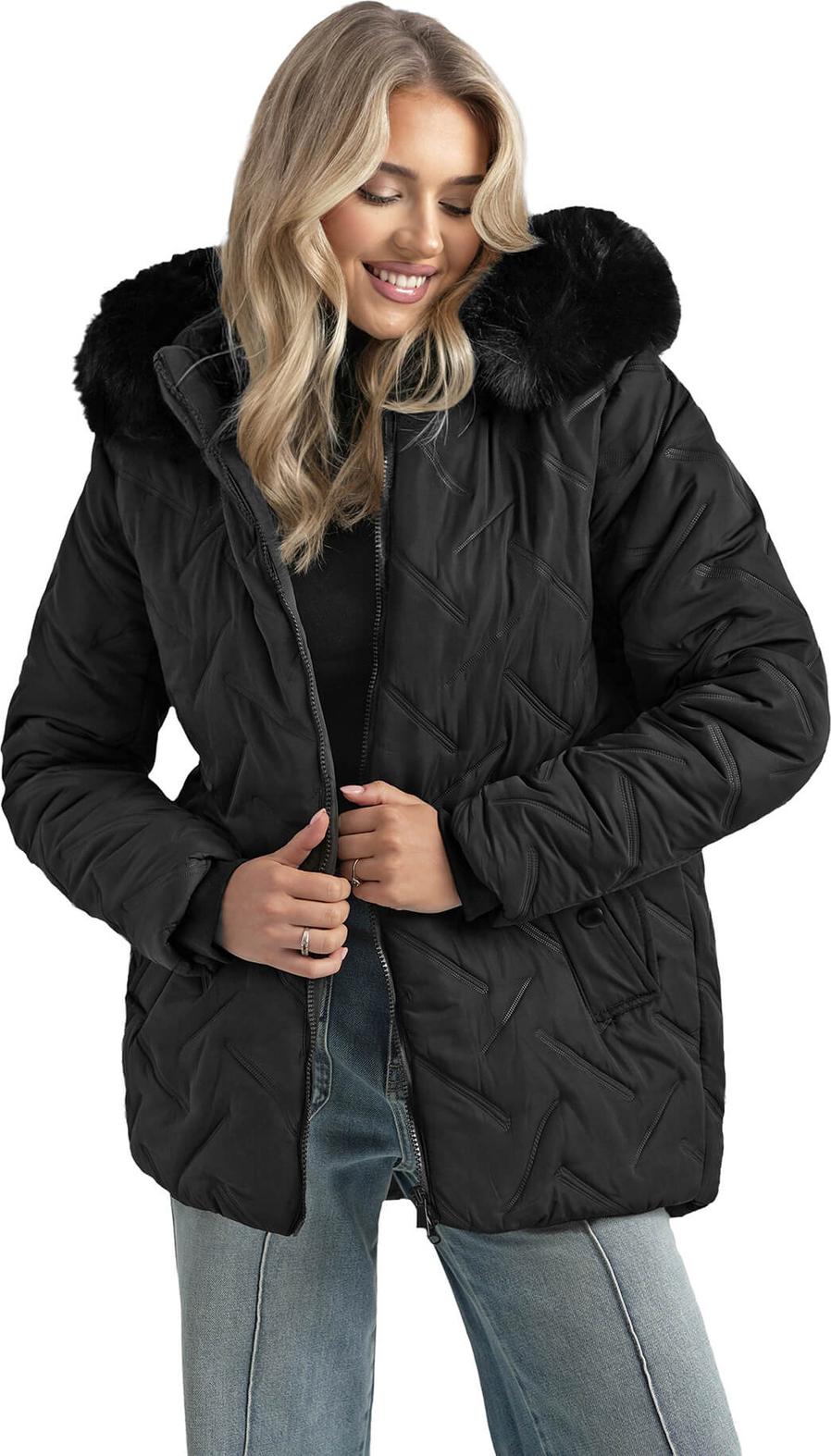 Damen Winterjacke Schwarz OZONEE JS/16M9296/392 S