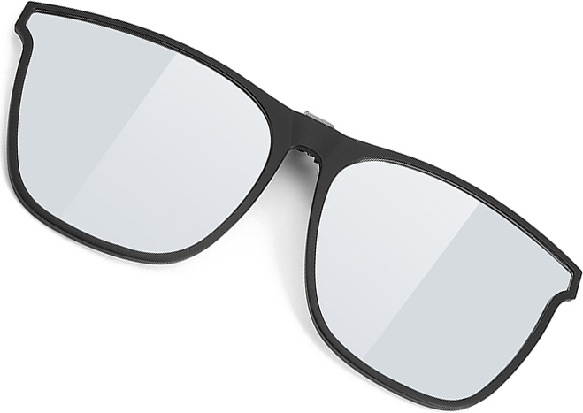 INF Clip-on Sonnenbrille - für Brillengestelle Weiß + Silber 380962