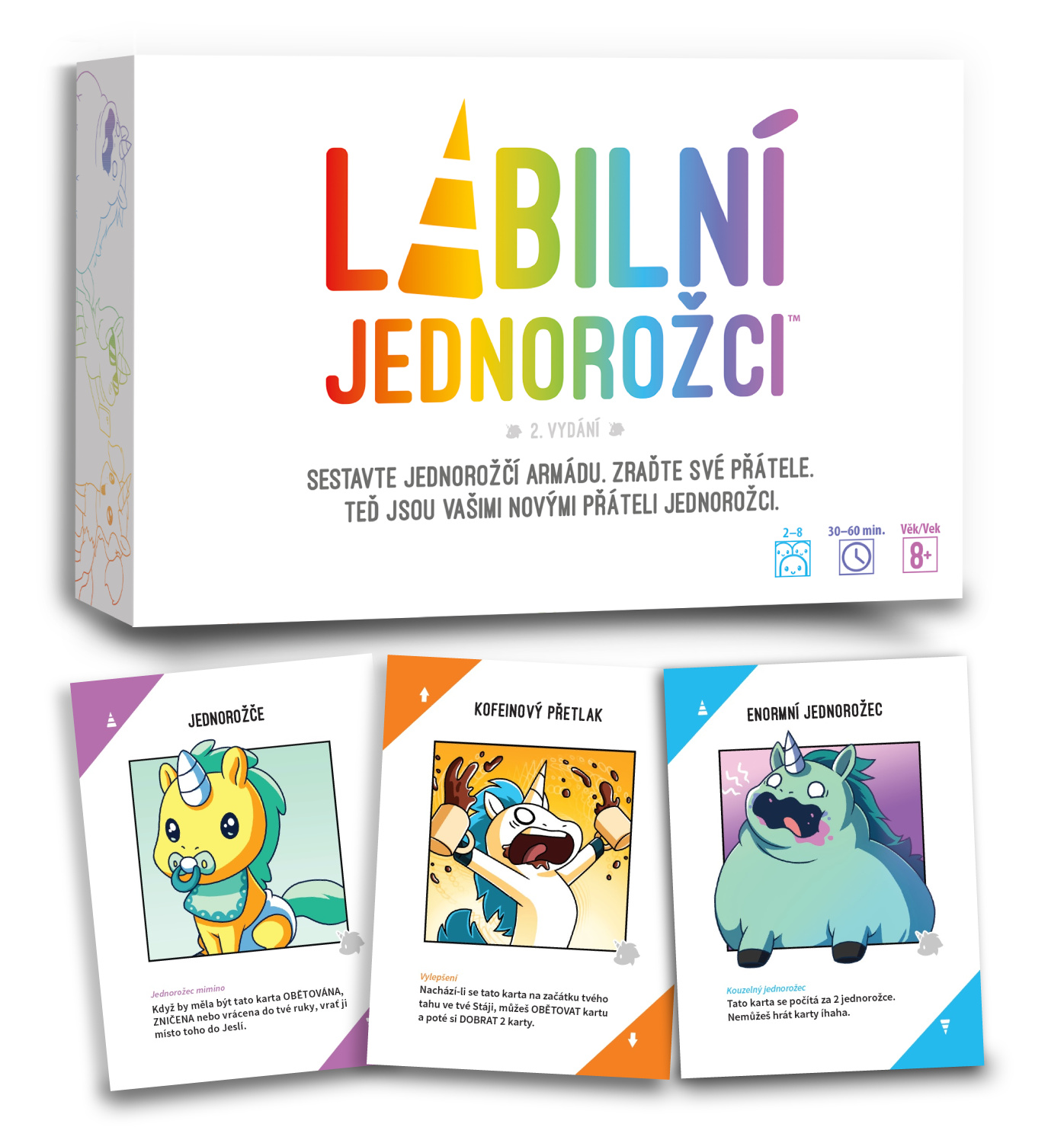 ADC HRY Asmodee Strategisches Kartenspiel Zerstörerische Einhörner 135 Karten 1461939800