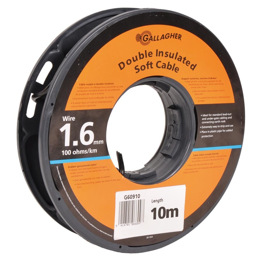 Gallagher Erd-/Zuleitungskabel 1,6mm 10m 100 Ohm/km 065028