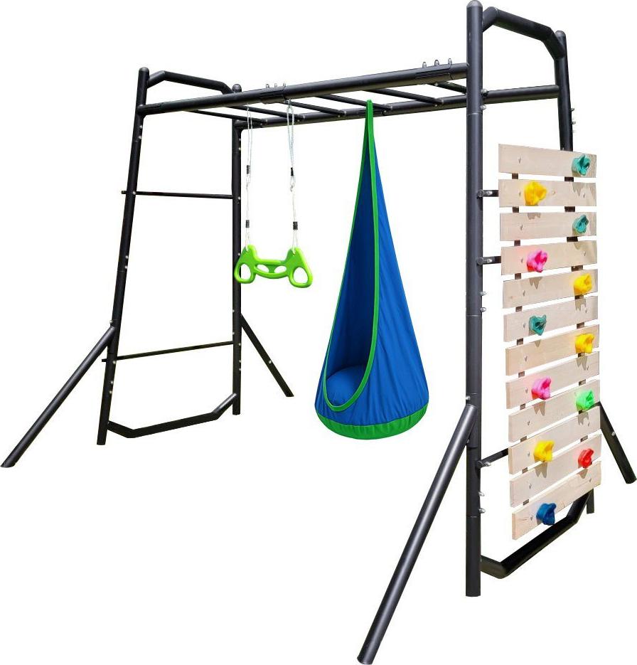 Klettergerüst Kombipark Trapezschaukel & Klettergarten Set