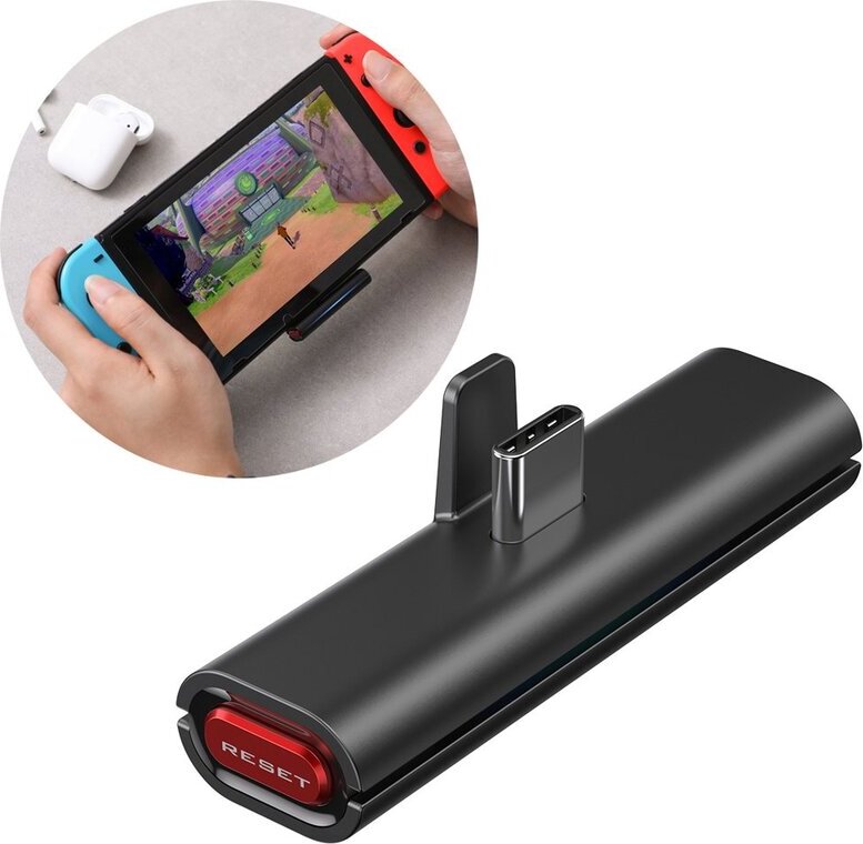 Baseus GAMO BA05 Bezdrôtový Bluetooth adaptér - prijímač hernej konzoly USB typu C Bluetooth vysielač kompatibilný s Nintendo Switch čierny