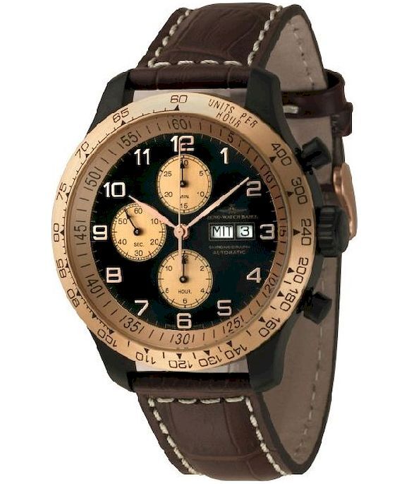 Zeno-Watch - Náramkové hodinky - Pánske - OS Retro Chrono - 8557TVDDT-BRG-d1