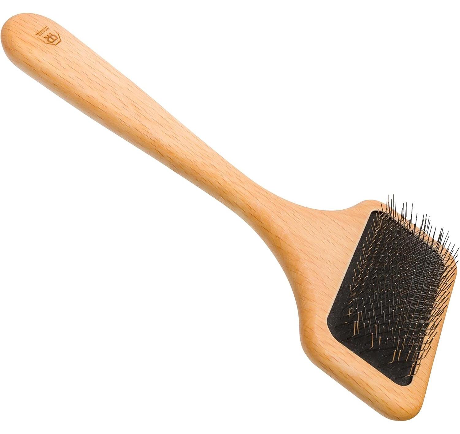 Bürstenhaus Redecker GmbH Redecker Fellbürste zur schonenden Pflege von Lammfellen, 19,5 x 10 cm 437021