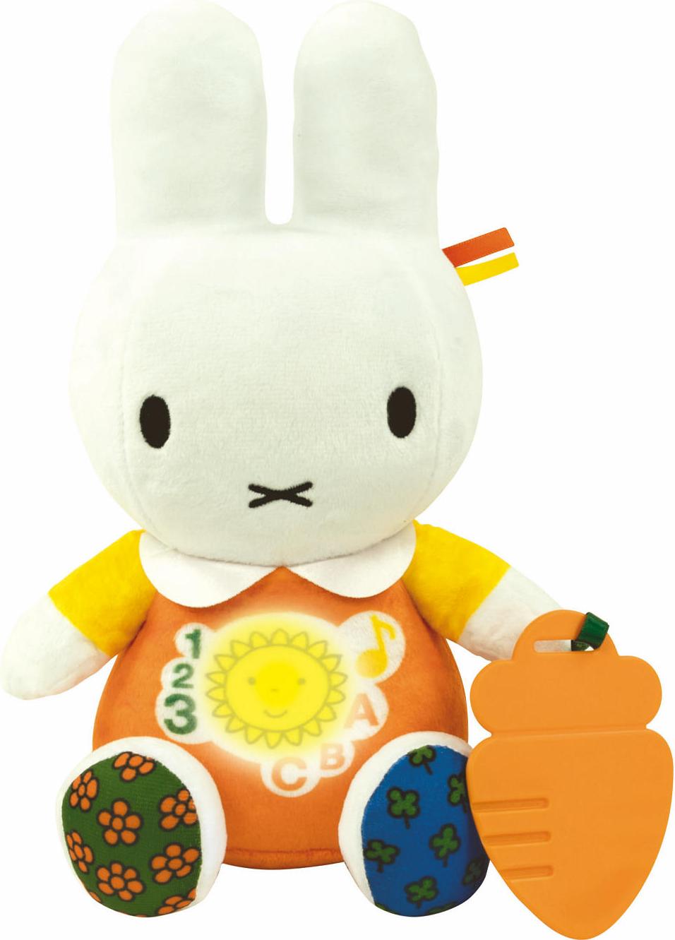 Baby Clementoni Miffy - Sprechendes Kuscheltier mit Lichtern - Babyspielzeug mit Geräuschen - Interaktives Kuscheltier - ab 6 Monaten 56185
