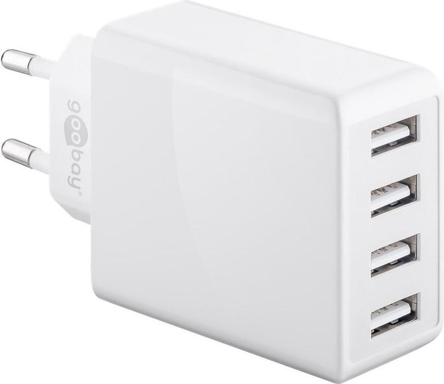 Viacportová nabíjačka USB-A (30 W) biela