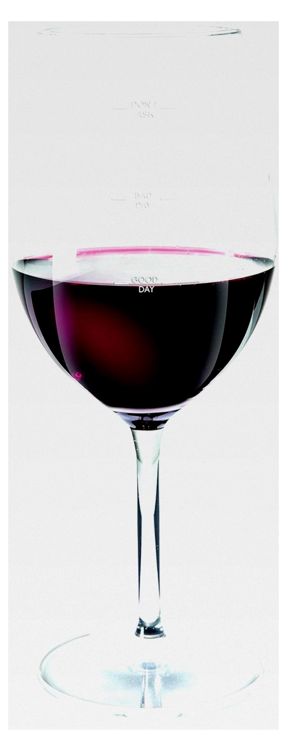 Markenlos Glas der Stimmungen | Lustiges XL Weinglas mit Stimmungsbarometer - Good Day Bad Day Don't Ask - 560ml