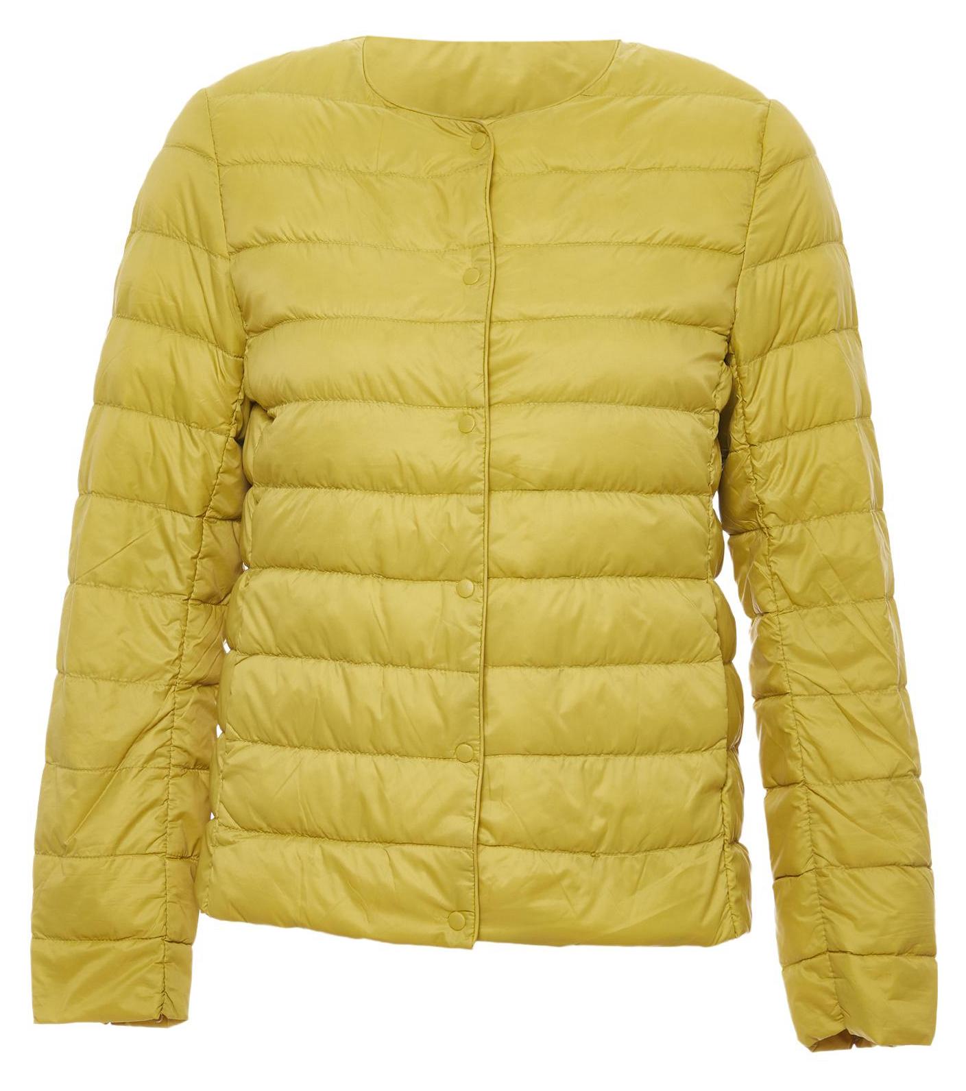 AODA Damen Steppjacke aus 100 % Nylon mit wärmeisolierender Füllung, gelb, XXXL