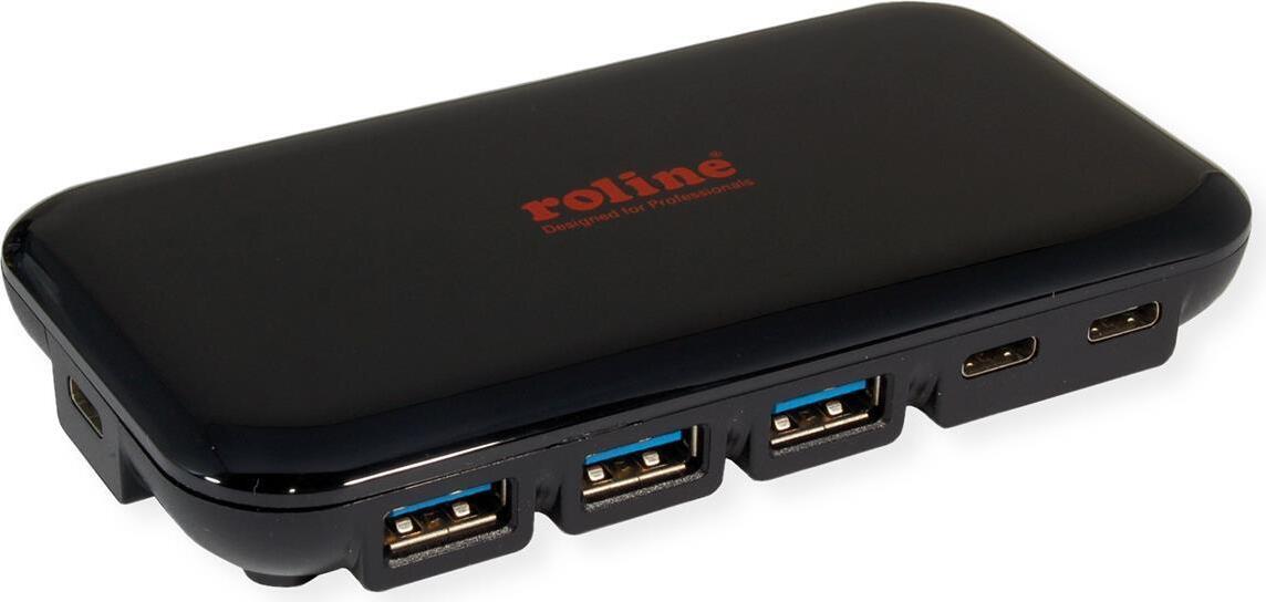 ROLINE USB 3.2 Gen 2 rozbočovač, 7-cestný (3x typ C + 4x typ A) (14.02.5055)