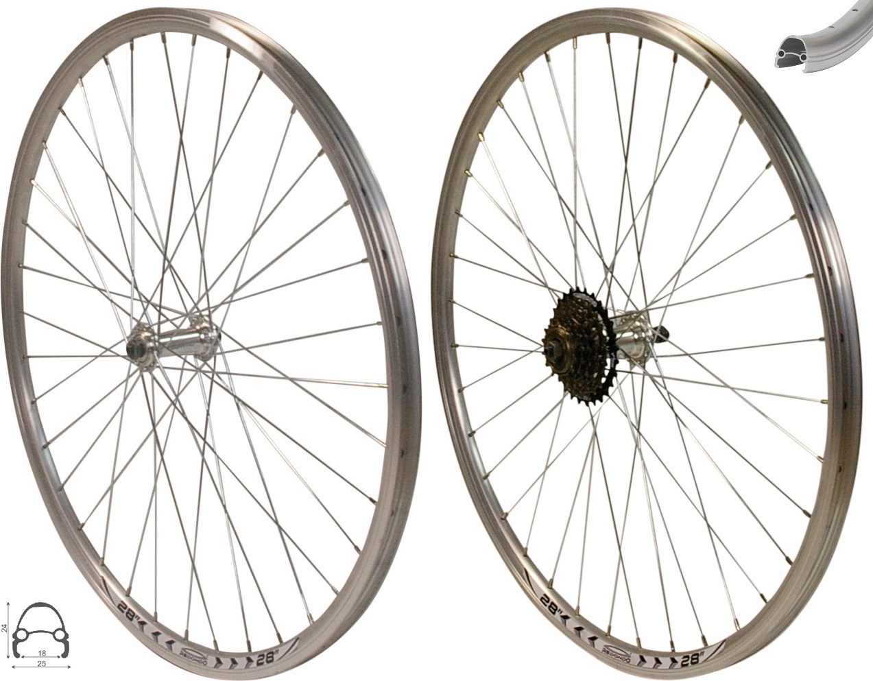 Redondo 28 Zoll Laufrad Set – Vorderrad & Hinterrad Mit Shimano Nexus 7 Gang Nabenschaltung + Rücktritt