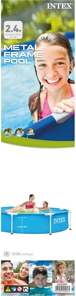 INTEX Kovový rám bazéna 244x51 cm