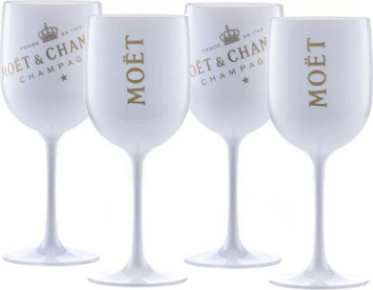Moet & Chandon 4X Moët & Chandon Champagner Gläser Set imperial Ice Weiß Weingläser Luxus Champagnergläser Moet028304
