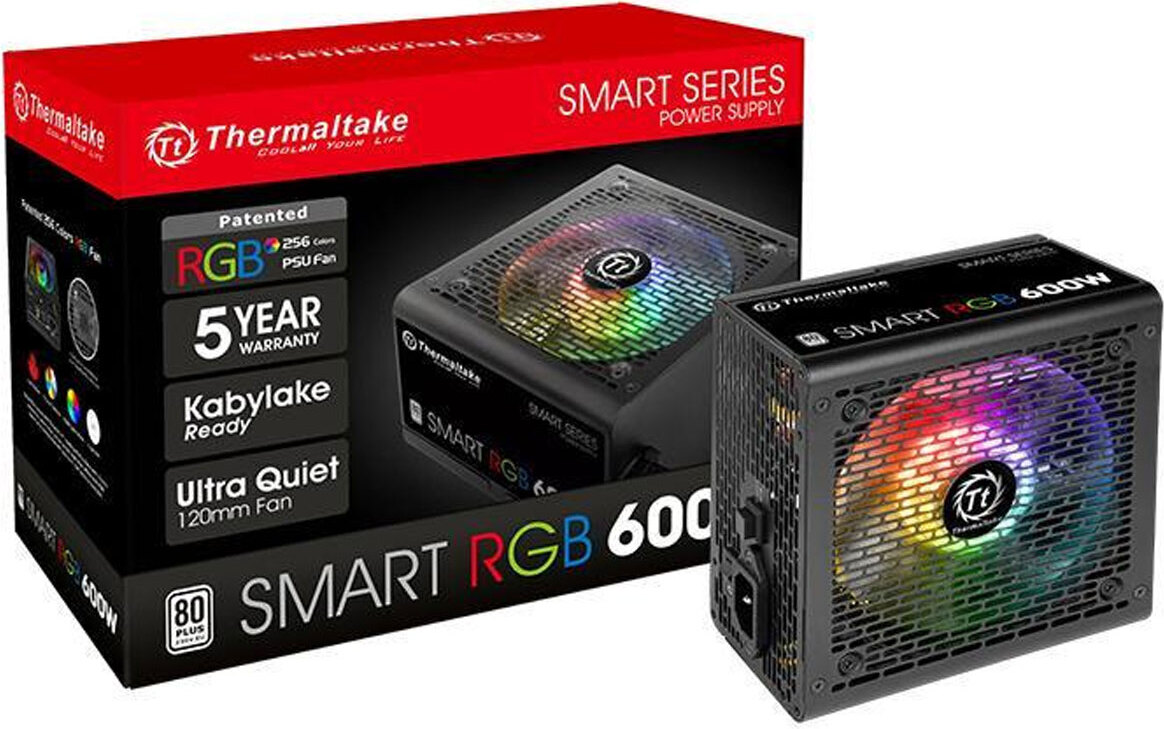 Thermaltake PC- Netzteil SMART RGB 600W 80+; PS-SPR-0600NHSAWE-1