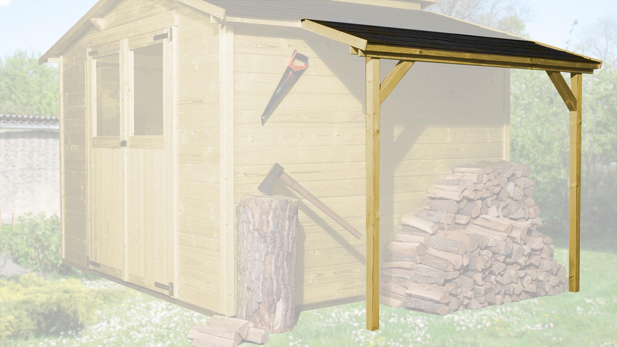 Weka Schleppdach für Blockbohlenhäuser-80 x 200 cm-lasiert W3.6.00124