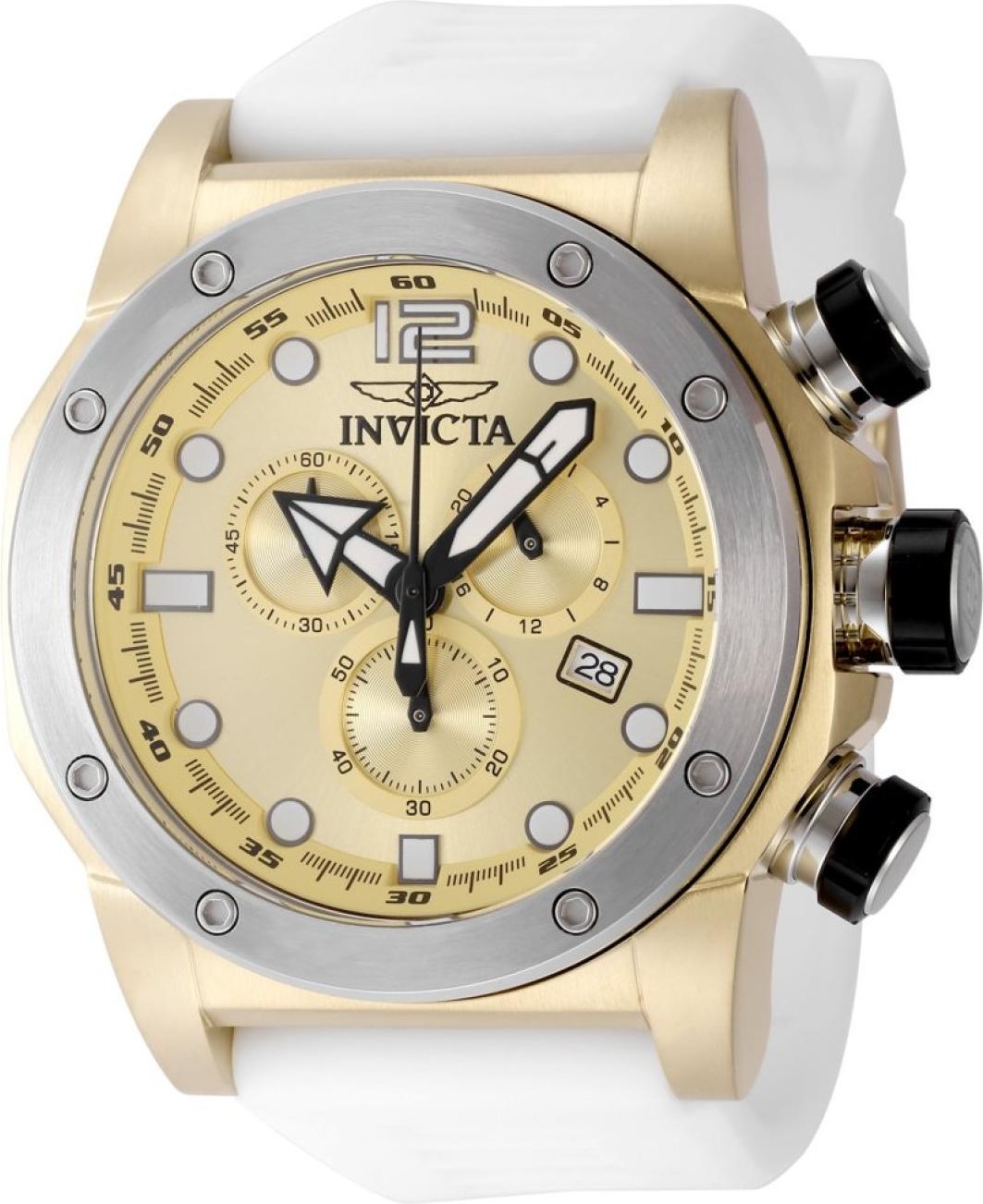 Invicta Sea Hunter 48976 - Pánske Náramkové Hondiky - Quarz - Nerezová oceľ s zlatým ciferníkom - 52mm