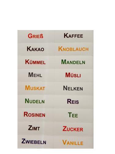 TSI Etiketten selbstklebend Koch- und Backzutaten enthält 18 verschiedene Etiketten 55319